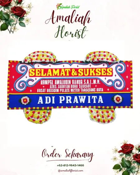 Papan Bunga Ucapan Selamat Way Liwok